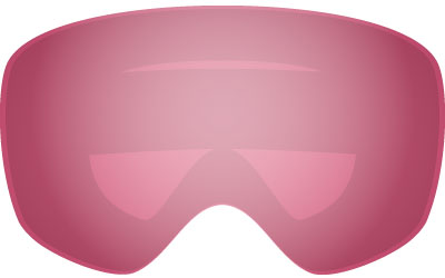 Light rose Flat Light Snow Goggle Lens - Eyewear Genius