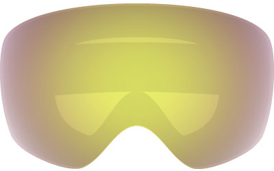 Yellow Flash Flat Light Snow Goggle Lens - Eyewear Genius