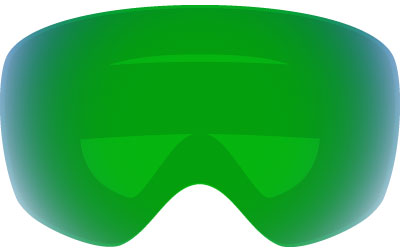 Medium Green Blue Snow Goggle Lens - Eyewear Genius