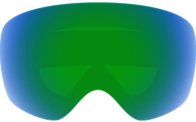 Mirrored Blue-Green Snow Goggle Lens - Eyewear Genius