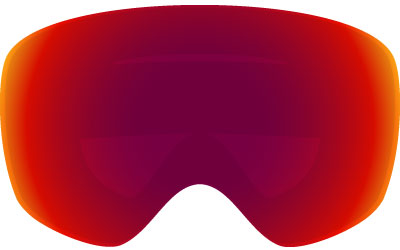 Mirrored Red Snow Goggle Lens - Eyewear Genius