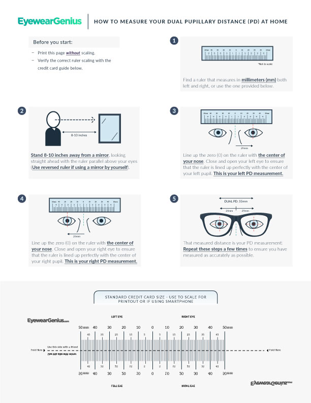 How To Measure Your Dual PD At Home - Eyewear Genius