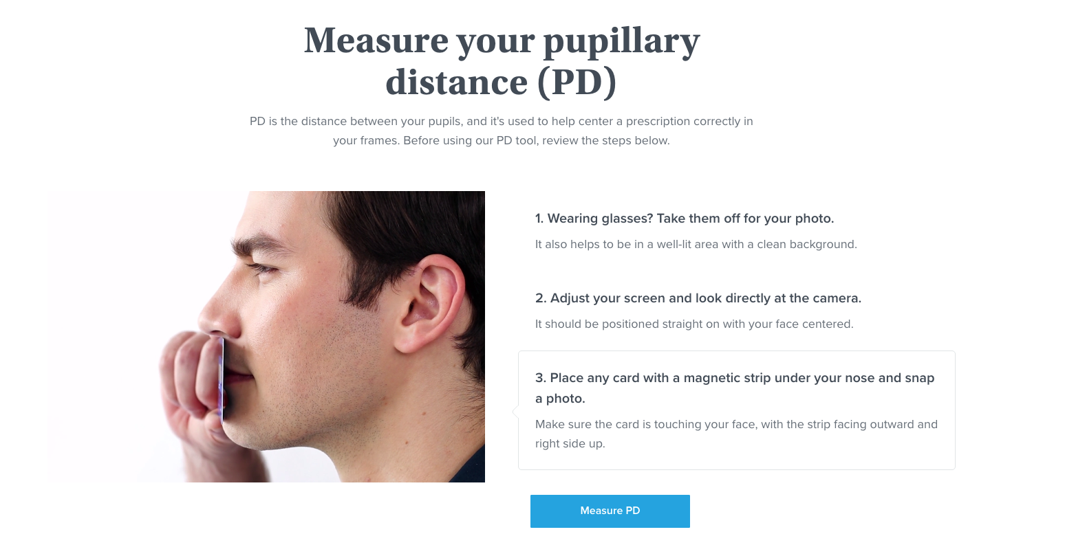 Warby Parker PD Measurement Tool - Eyewear Genius