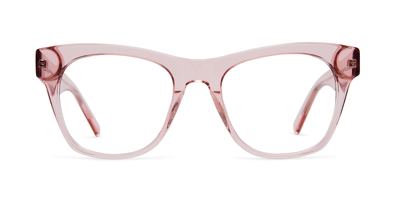 Georgie – Pink Crystal Blue Light Glasses | Size - Eyewear Genius