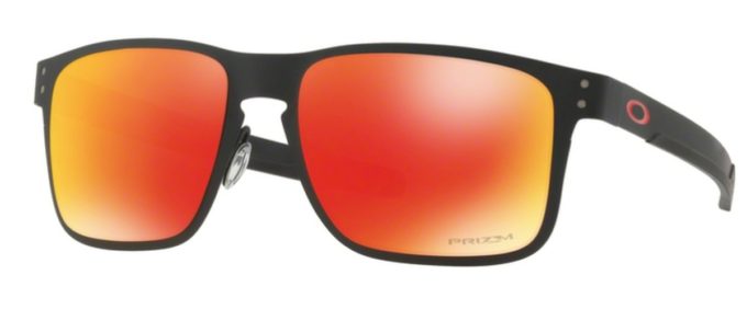 HOLBROOK METAL OO 4123 Sunglasses 12 Matte Black with Prizm Ruby