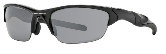 Half Jacket 2.0 (Asian Fit) OO 9153 Sunglasses Polished Black with Polarized Black Iridium