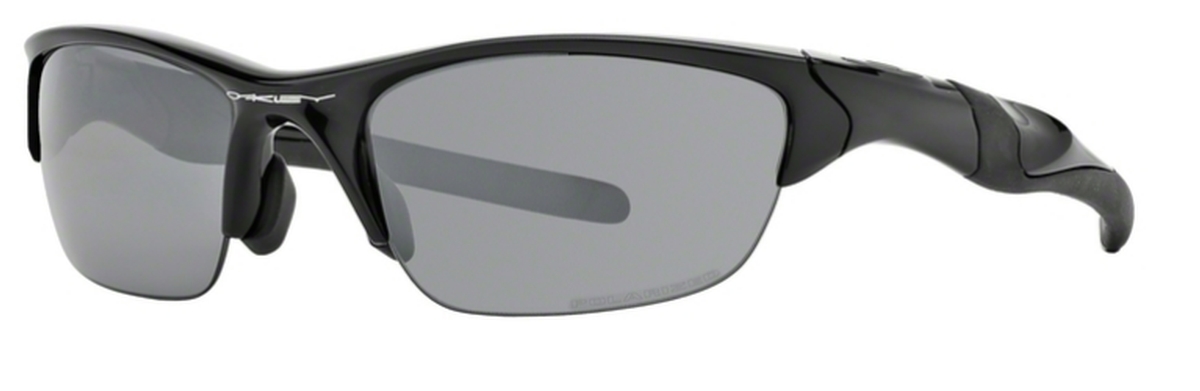 Half Jacket  (Asian Fit) OO 9153 Sunglasses Polished Black with  Polarized Black Iridium - Eyewear Genius