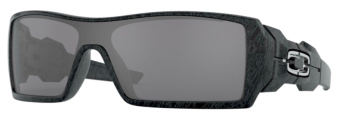 Oil Rig OO 9081 Sunglasses Polished Black Silver Ghost Texture / black iridium