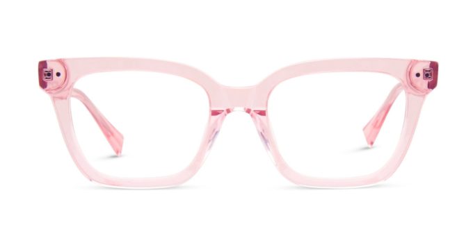 Frankie / Large - Pink Crystal Blue Light Glasses | Size